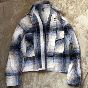 Womens XS Windsor flannel crop jacket